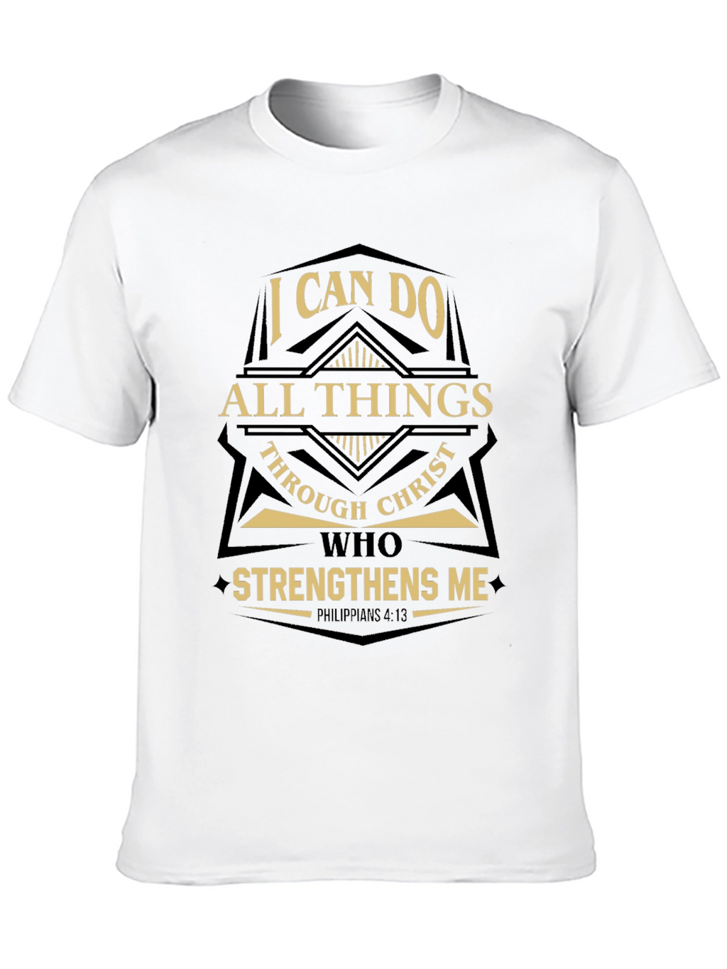 I Can Do All Things Through Christ Black T-Shirt