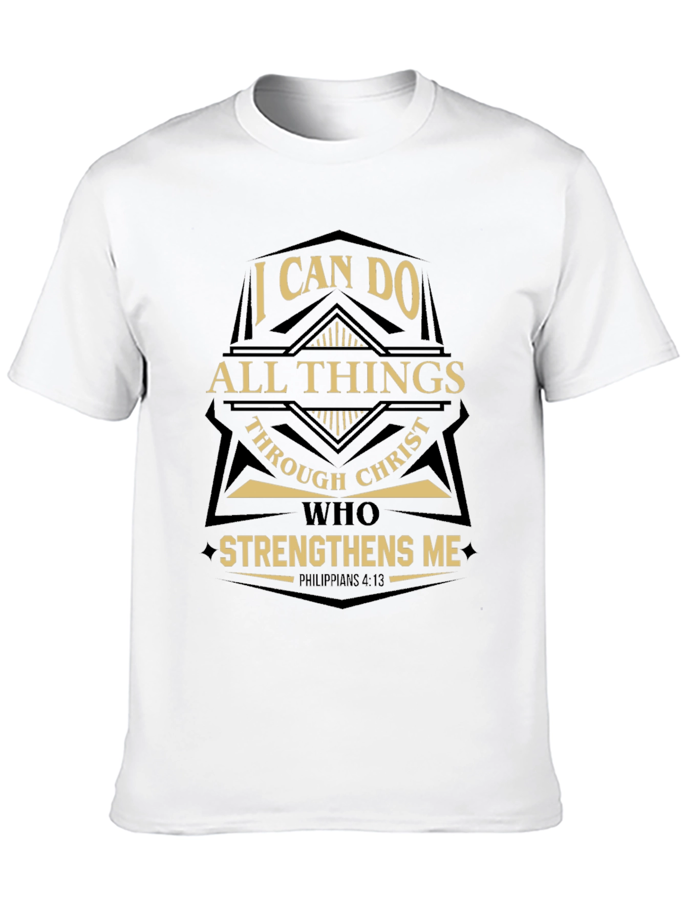 I Can Do All Things Through Christ Black T-Shirt
