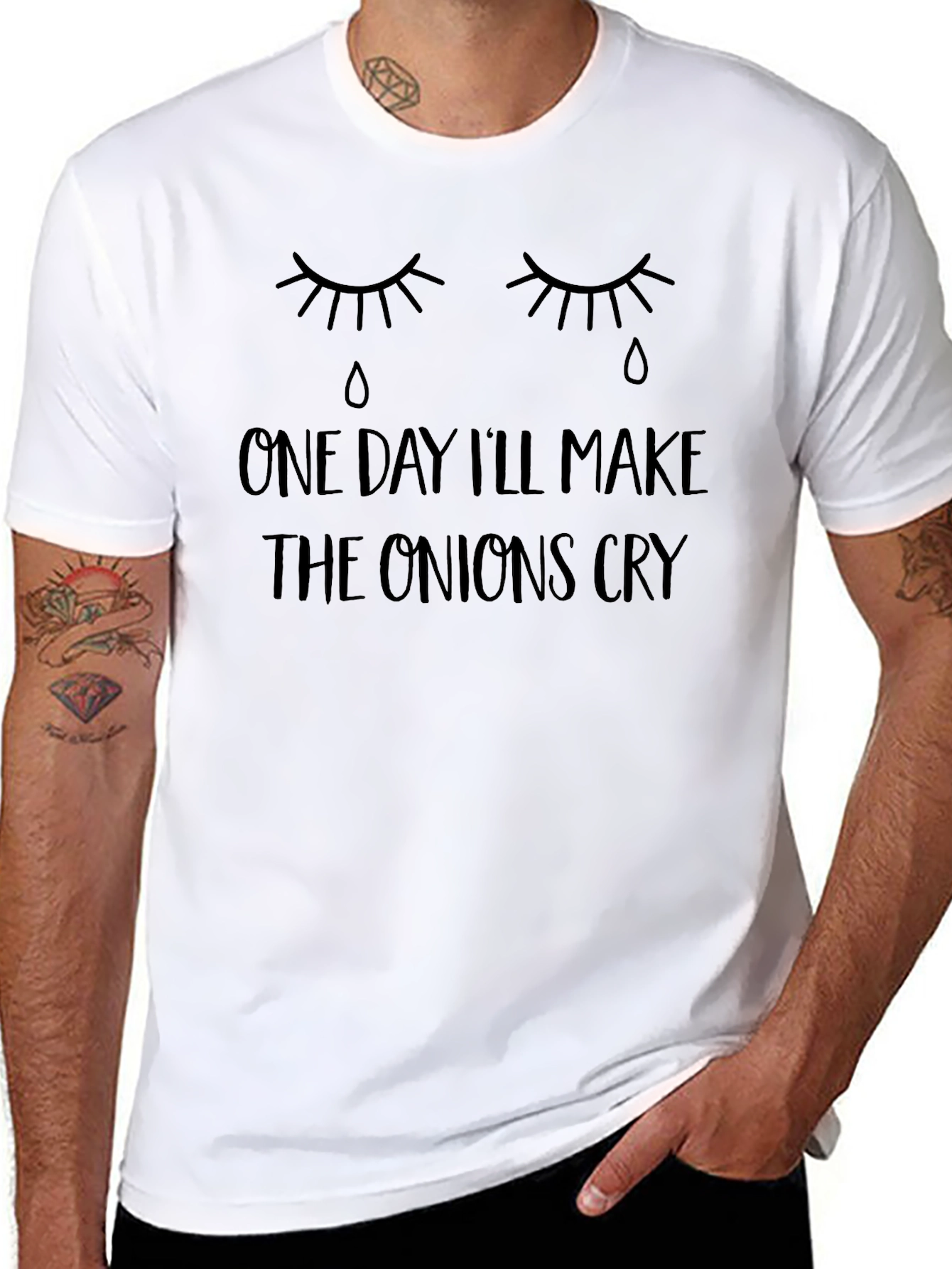 One Day Ill Make the Onions Cry Black Tee