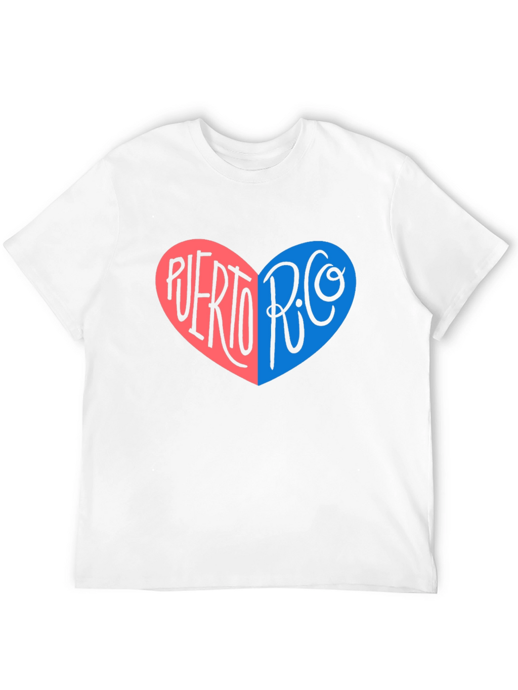 Puerto Rico Heart Graphic T-Shirt - Black