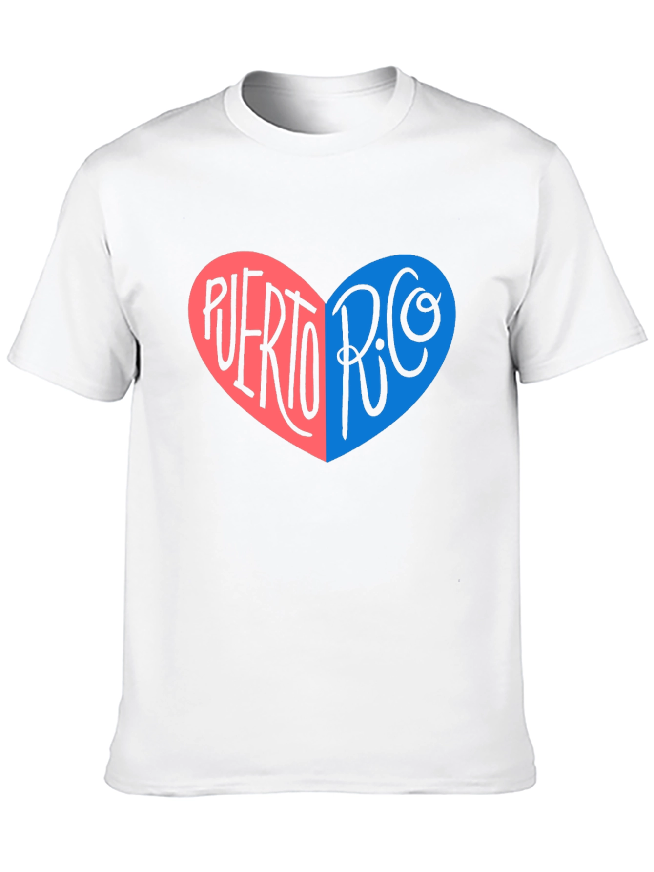Puerto Rico Heart Graphic T-Shirt - Black
