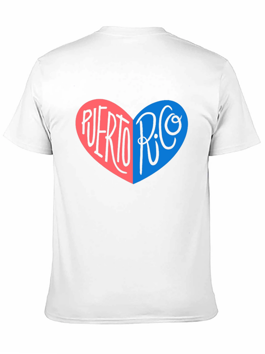 Puerto Rico Heart Graphic T-Shirt - Black