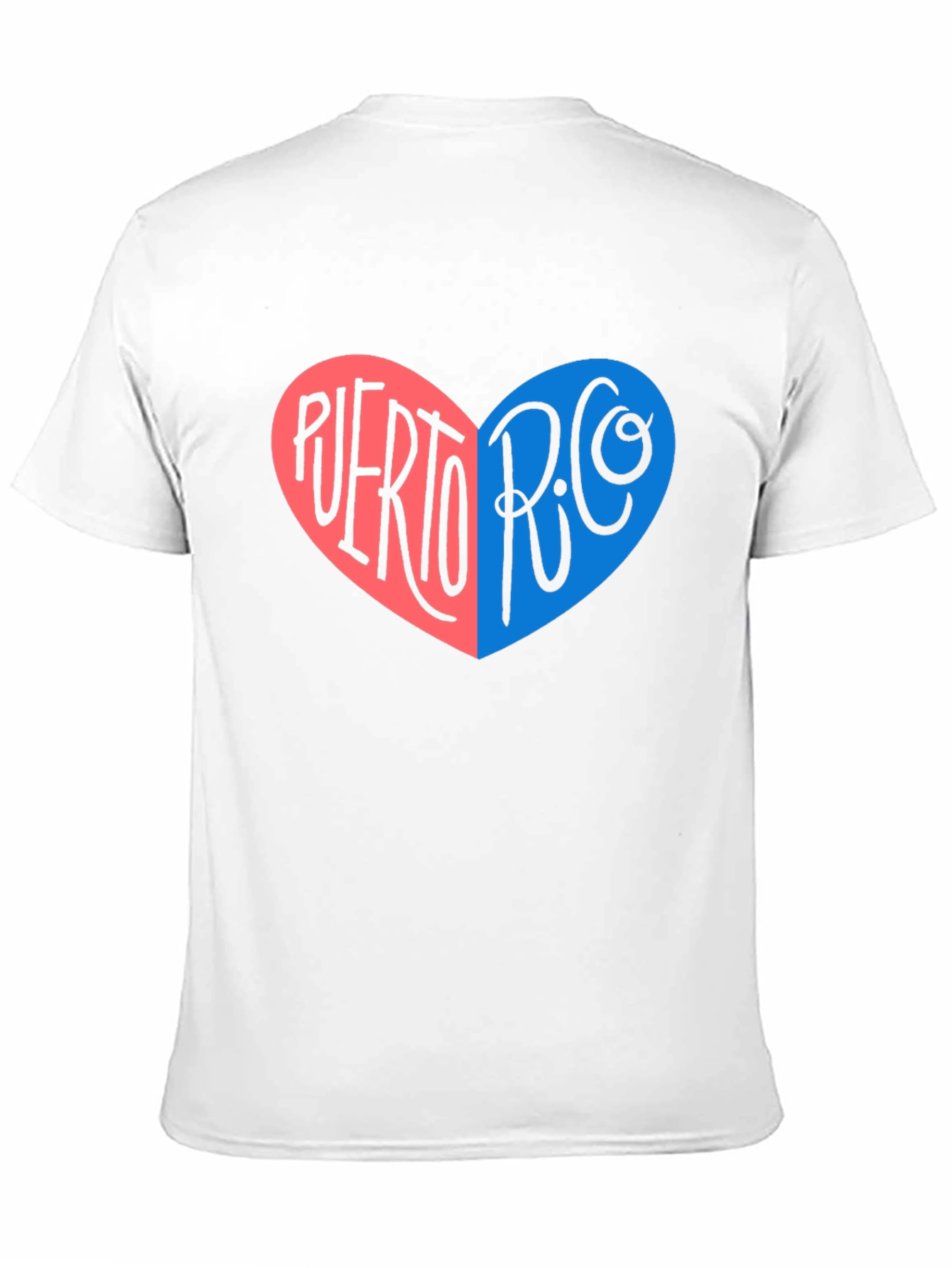 Puerto Rico Heart Graphic T-Shirt - Black