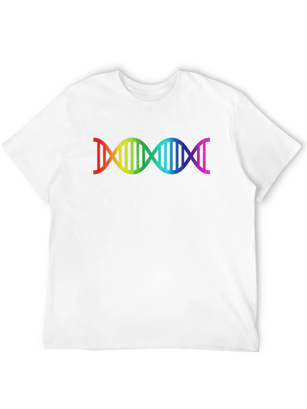 Rainbow DNA Graphic Black T-Shirt