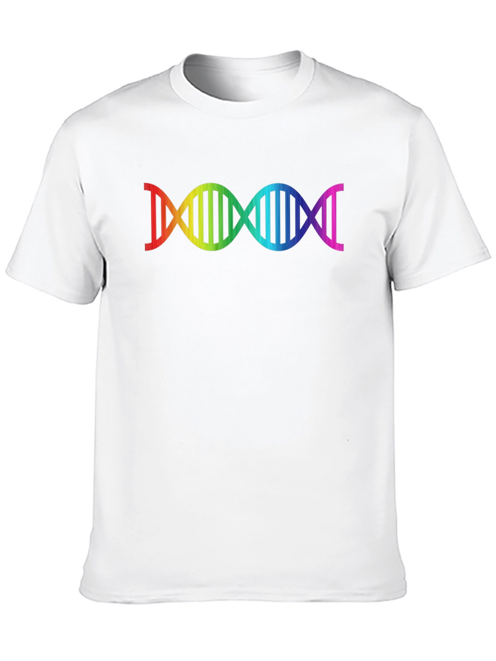 Rainbow DNA Graphic Black T-Shirt