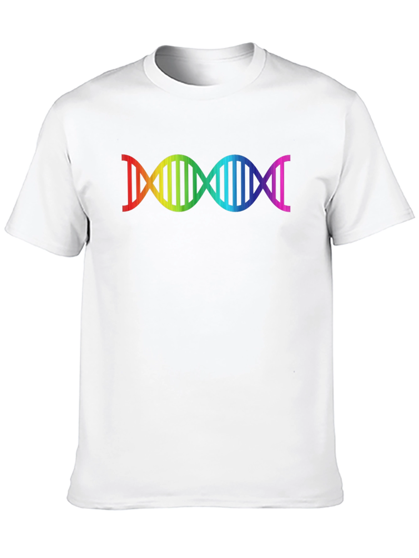 Rainbow DNA Graphic Black T-Shirt
