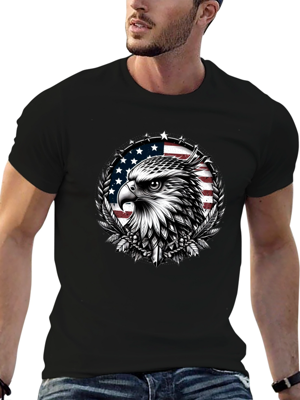 Eagle USA Flag Graphic Tee