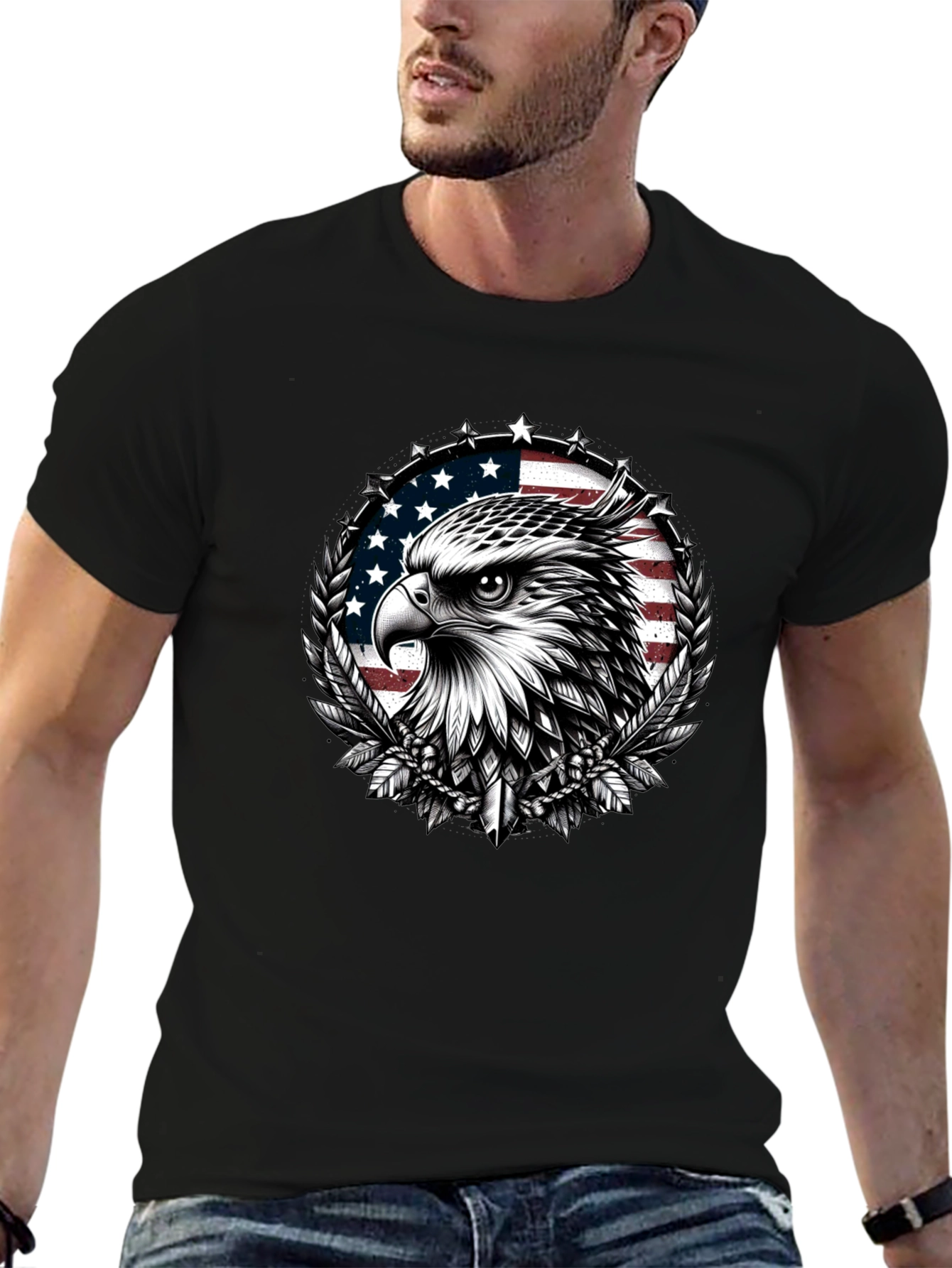 Eagle USA Flag Graphic Tee