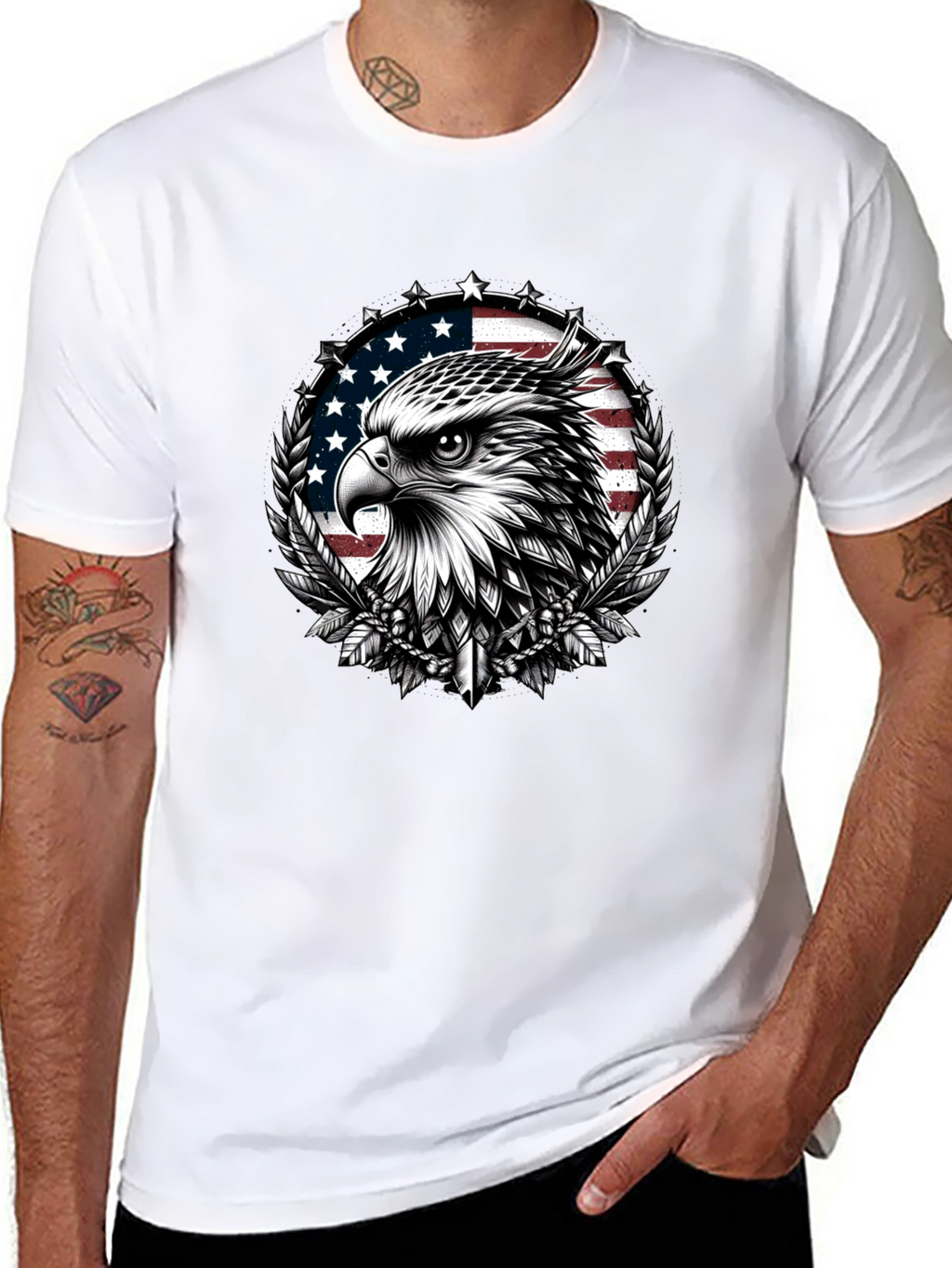 Eagle USA Flag Graphic Tee