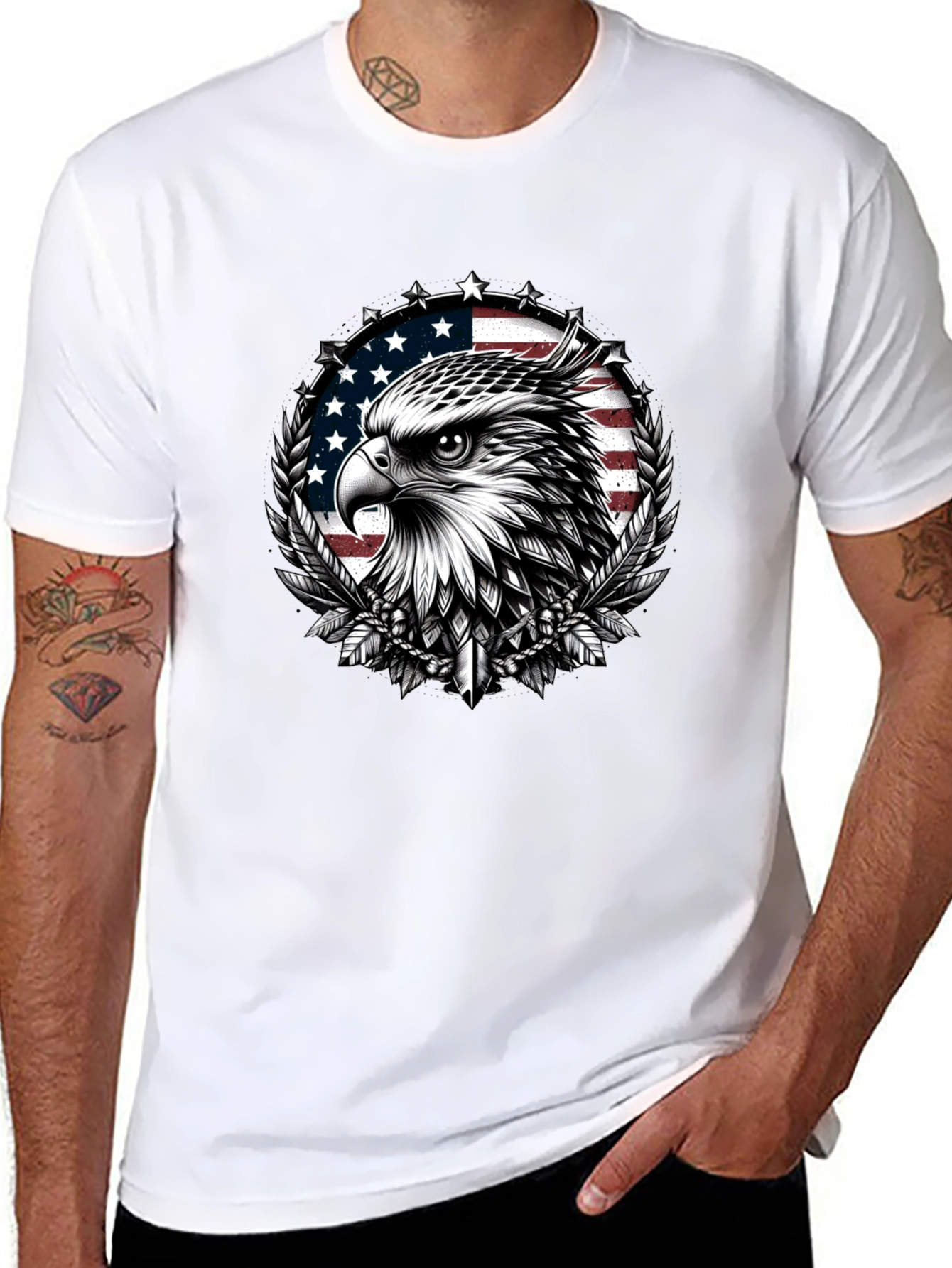Eagle USA Flag Graphic Tee