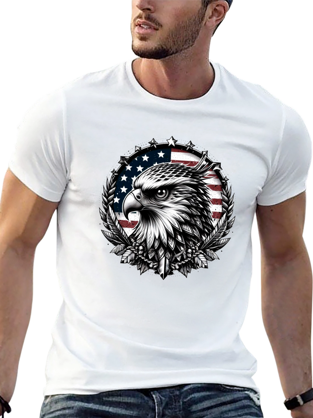 Eagle USA Flag Graphic Tee