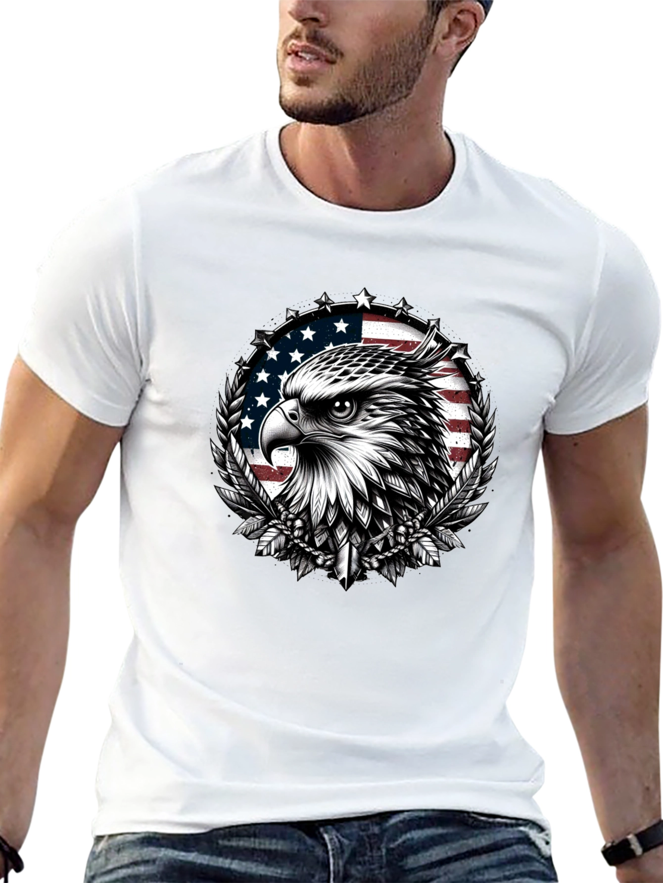 Eagle USA Flag Graphic Tee