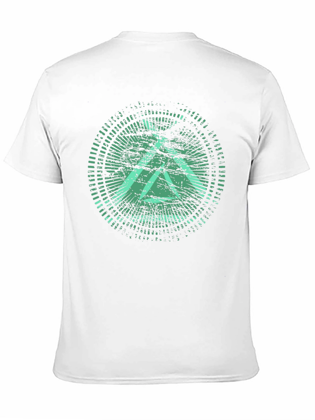 Green Graphic Print Black Crew Neck T-Shirt