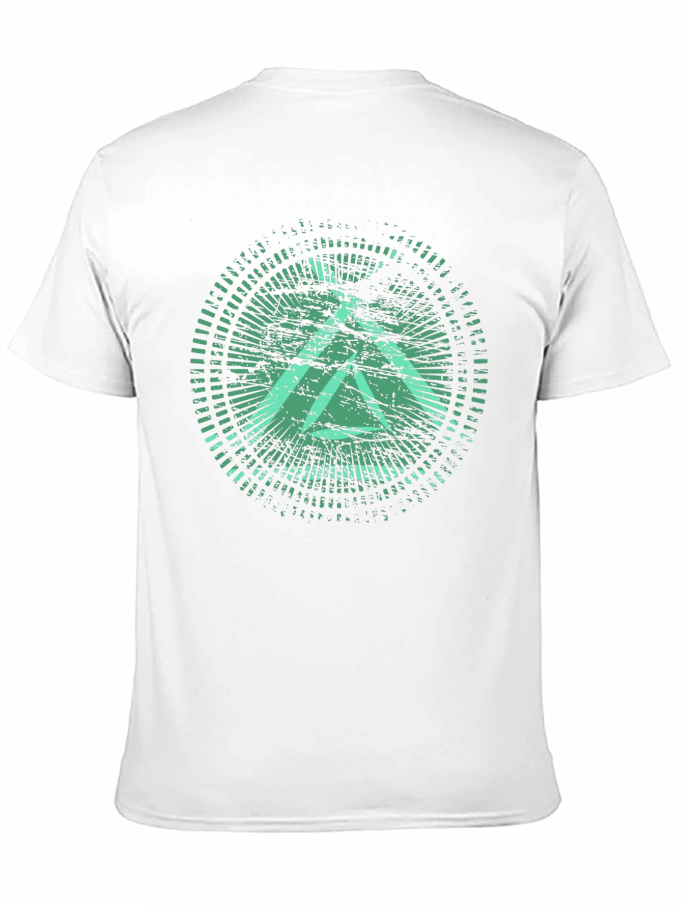 Green Graphic Print Black Crew Neck T-Shirt
