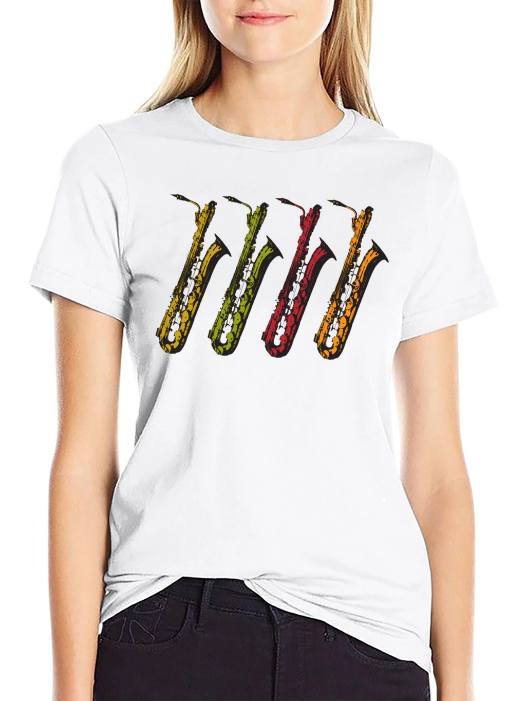 Cool Saxophones Black T-Shirt | Music Lover Tee