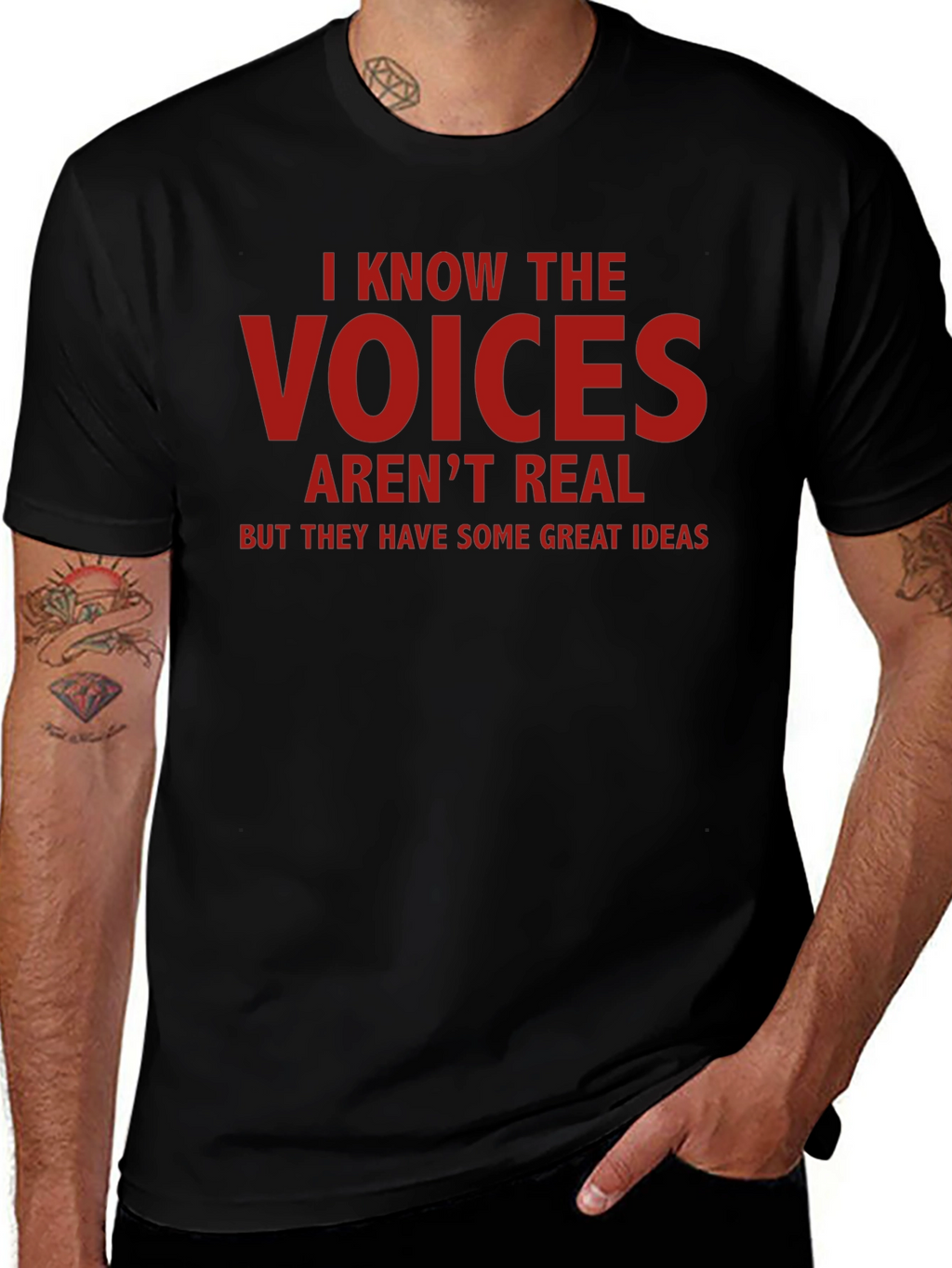 Funny Voices Graphic T-Shirt - Great Ideas Tee