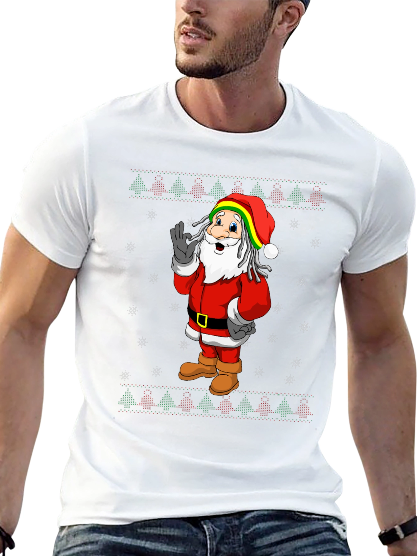 Rasta Santa Christmas T-Shirt