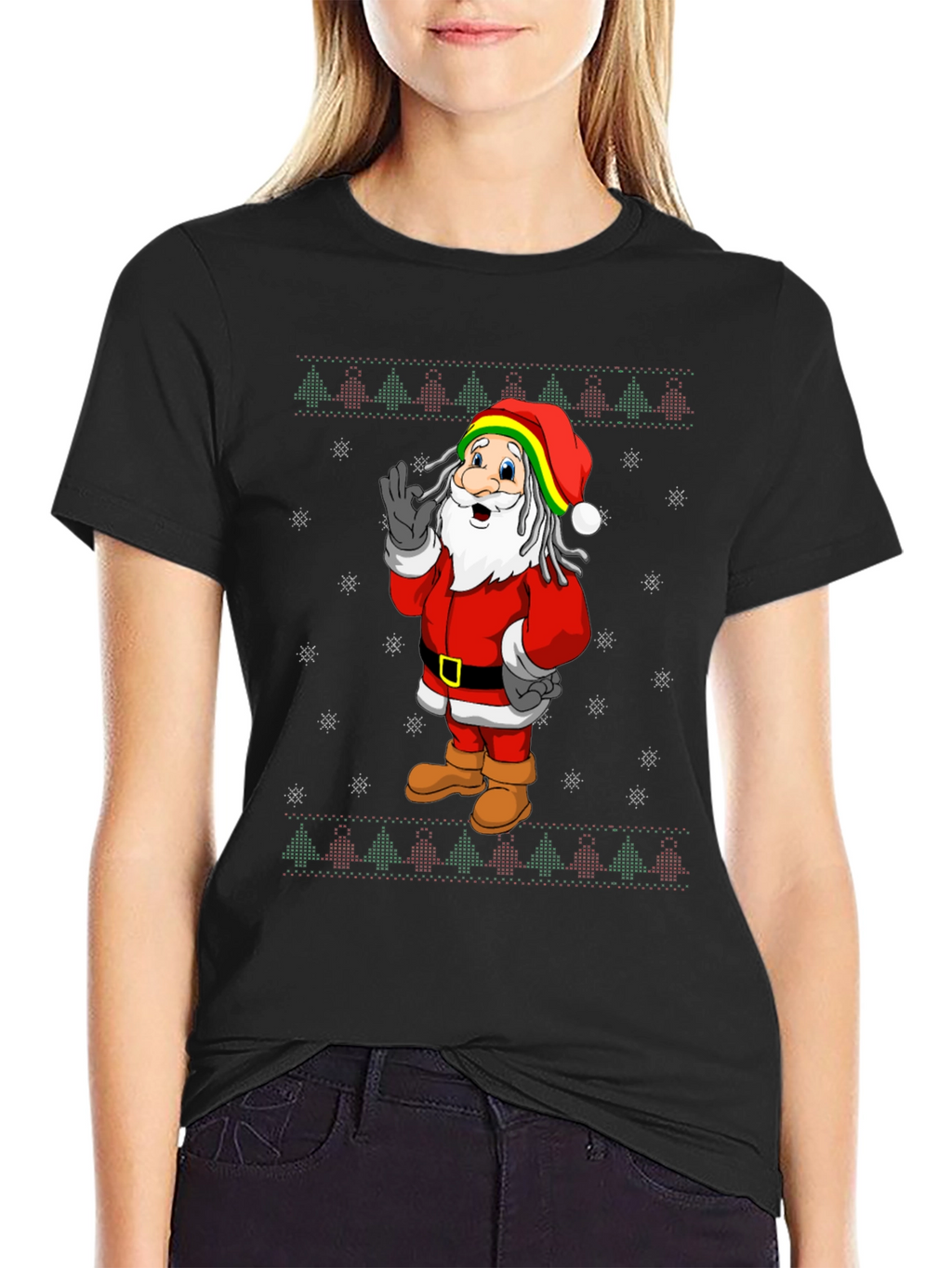 Rasta Santa Christmas T-Shirt