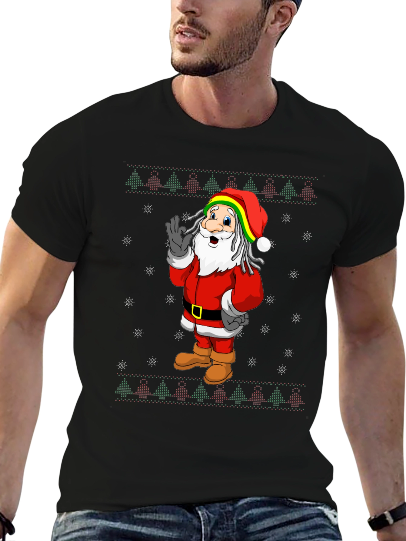 Rasta Santa Christmas T-Shirt
