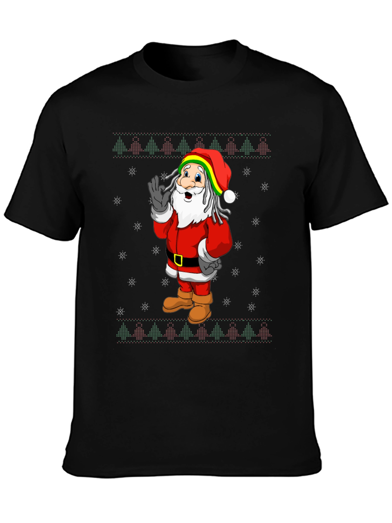 Rasta Santa Christmas T-Shirt