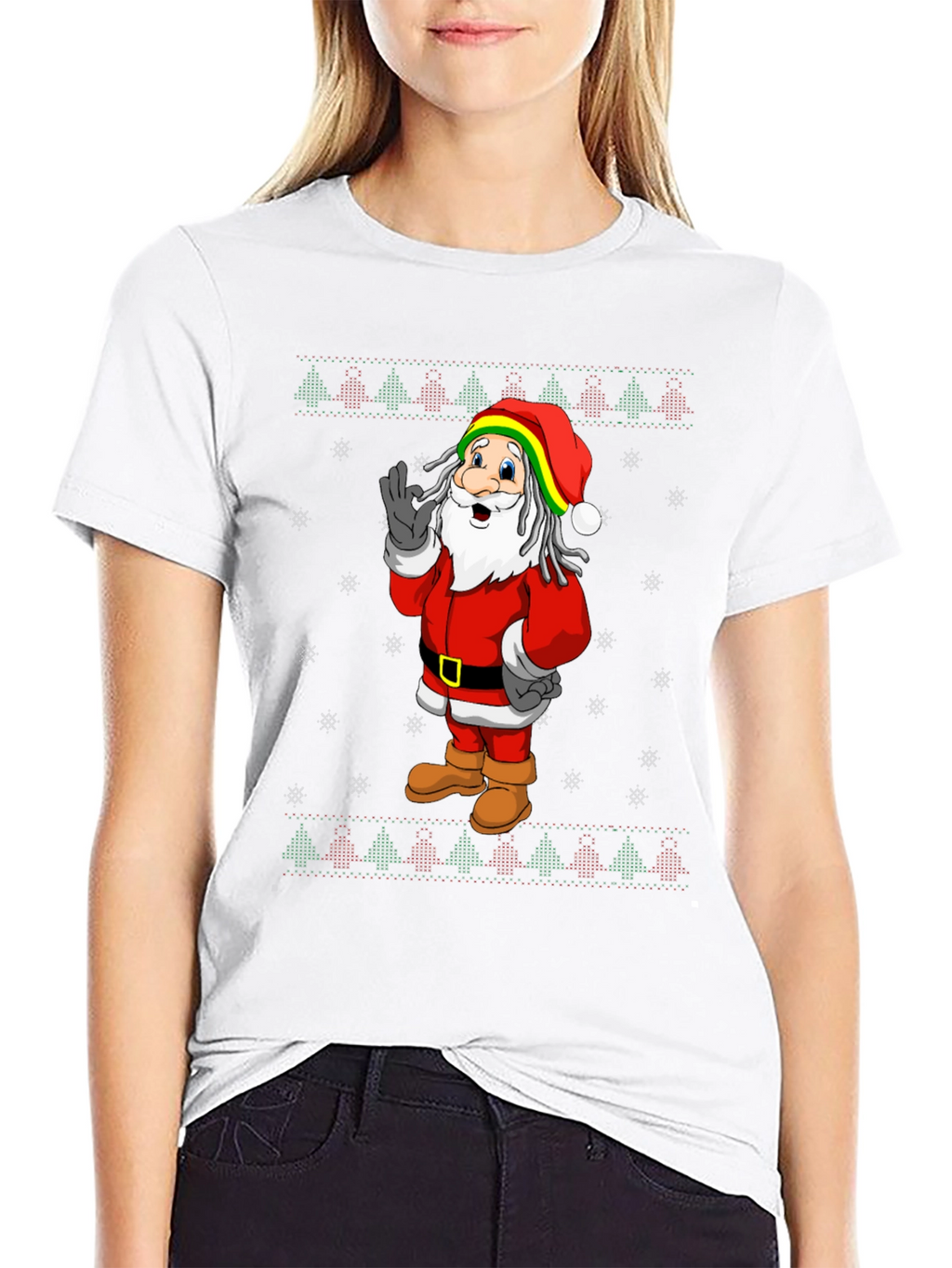 Rasta Santa Christmas T-Shirt