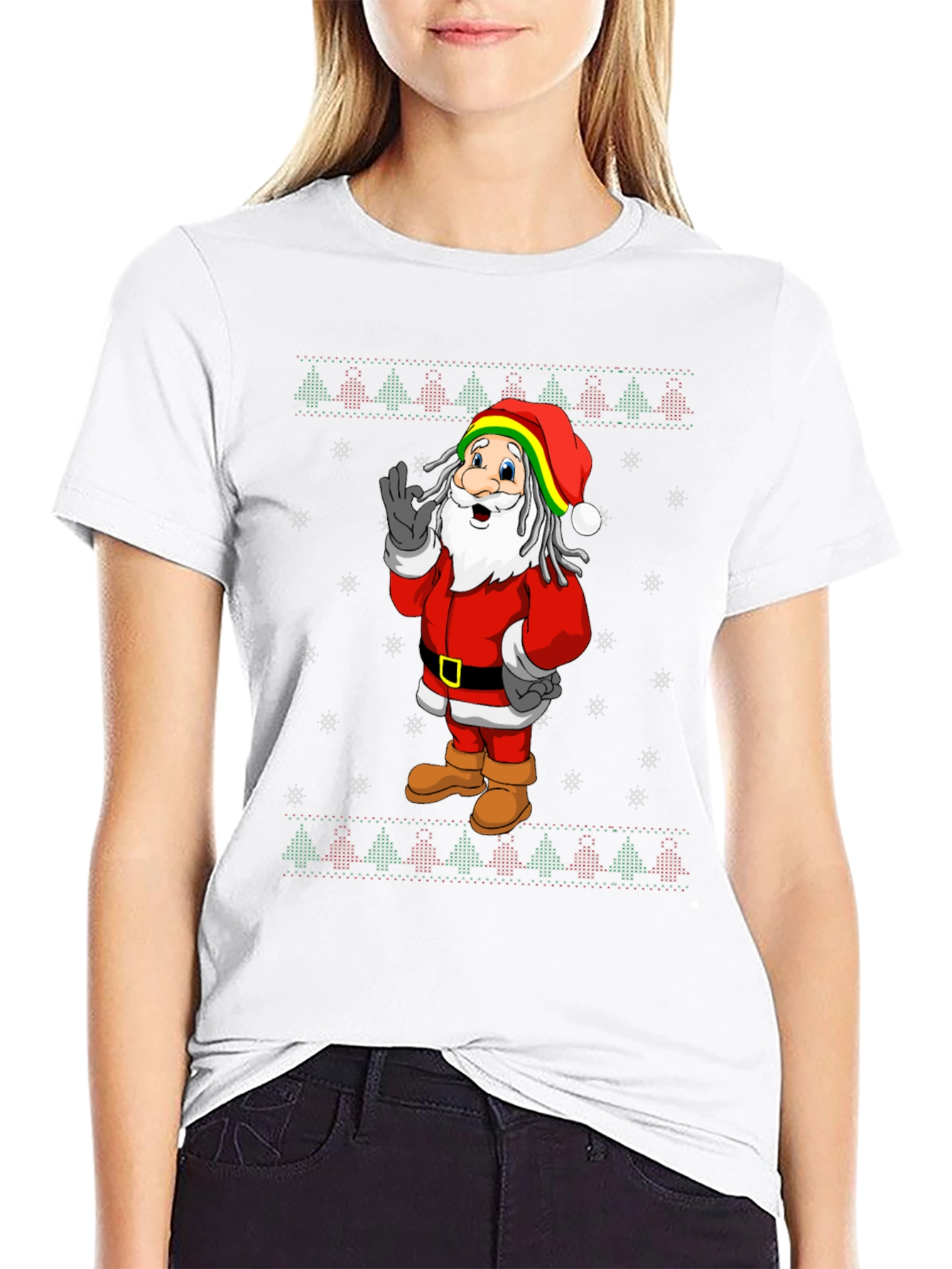 Rasta Santa Christmas T-Shirt