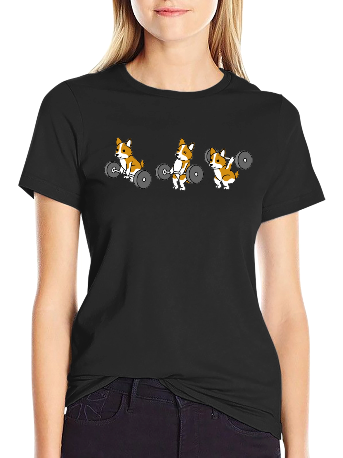 Weightlifting Corgi Tee