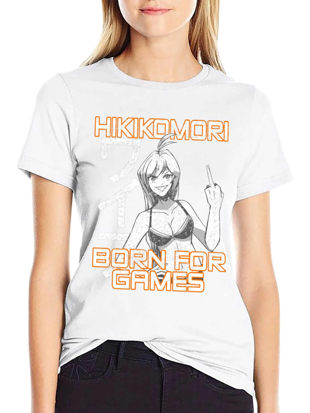 Hikikomori Born for Games Graphic T-Shirt