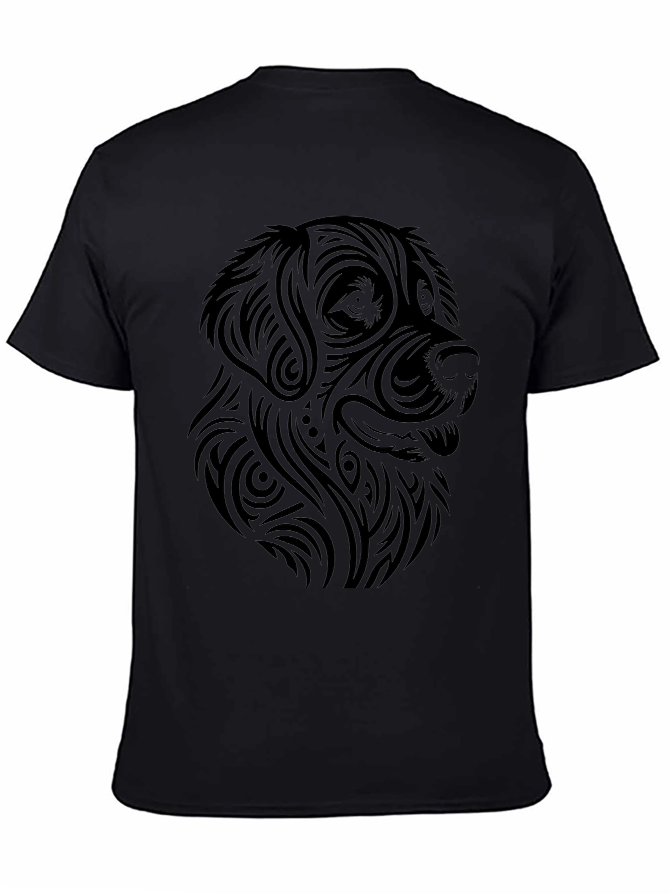 Tribal Dog Graphic Tee - Modern Canine Style