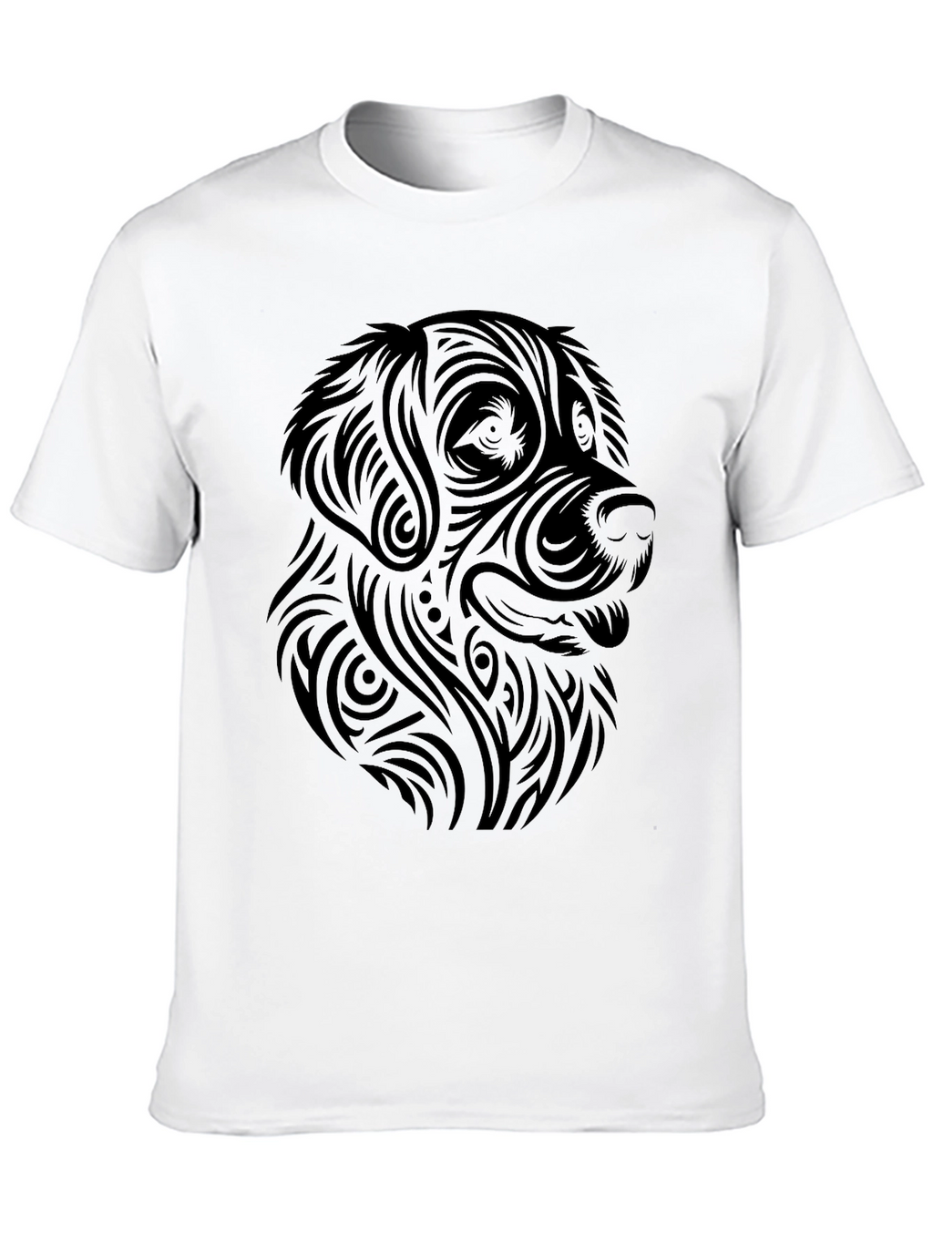 Tribal Dog Graphic Tee - Modern Canine Style