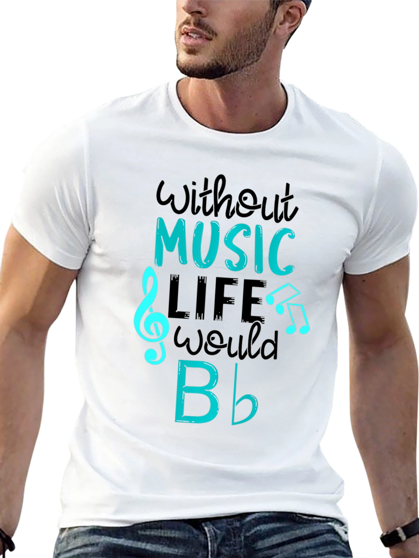 Music Lover Tee: Without Music Life Would B Flat T-Shirt