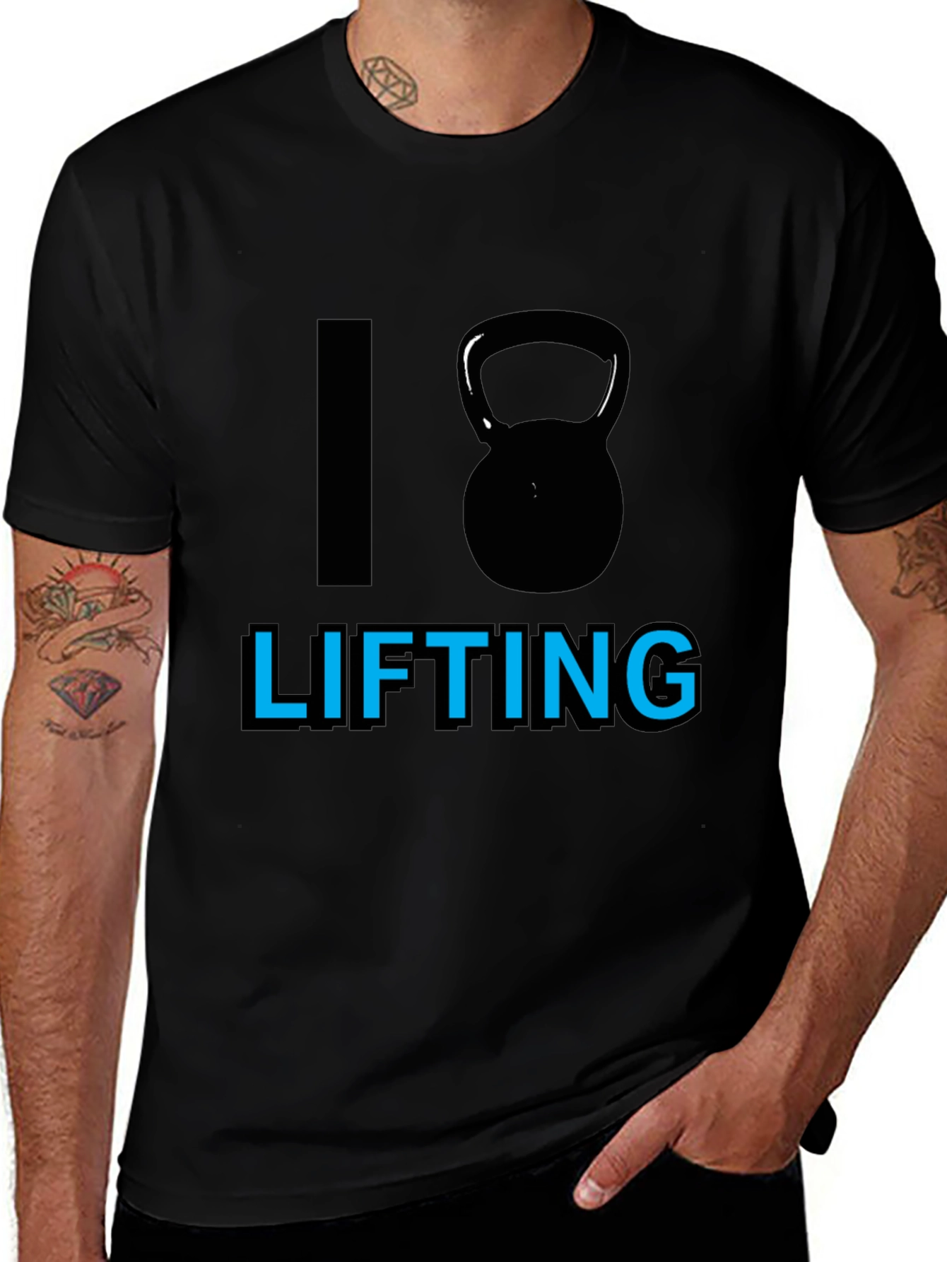 I Kettlebell Lifting Black T-Shirt