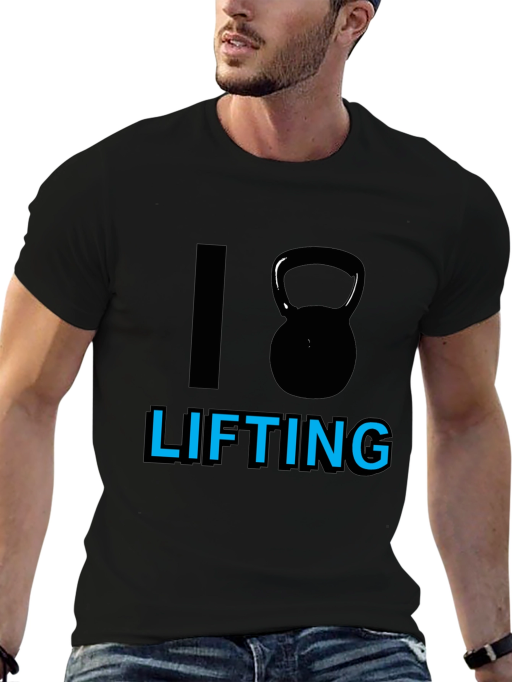 I Kettlebell Lifting Black T-Shirt
