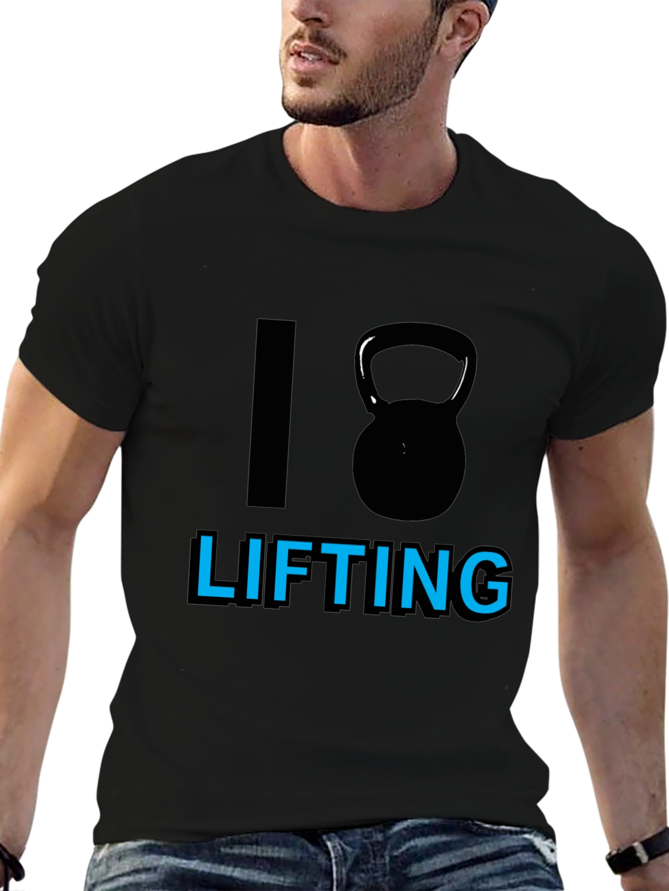 I Kettlebell Lifting Black T-Shirt
