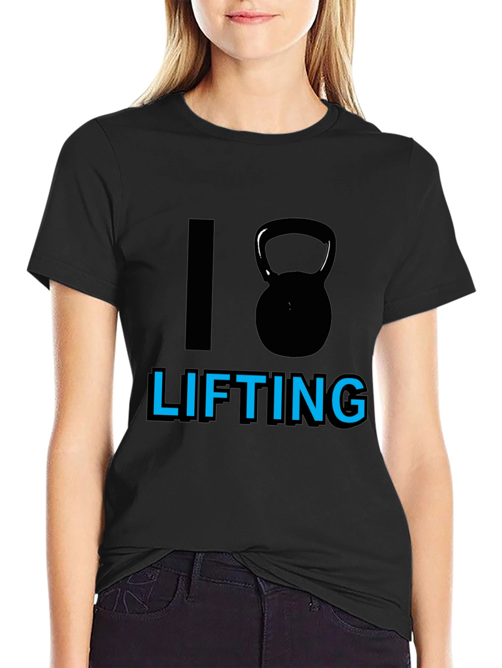 I Kettlebell Lifting Black T-Shirt