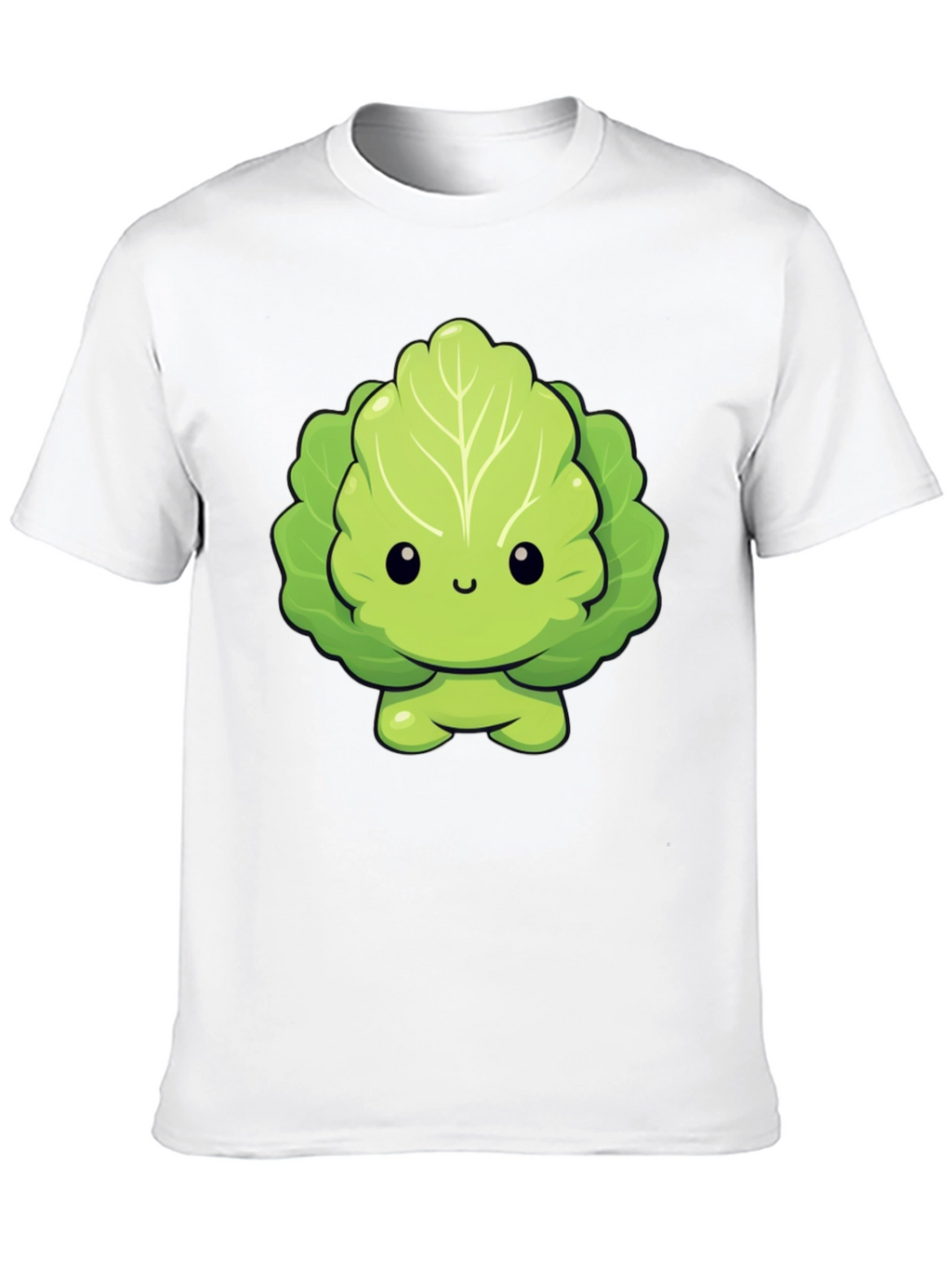 Cute Lettuce Cartoon Graphic T-Shirt