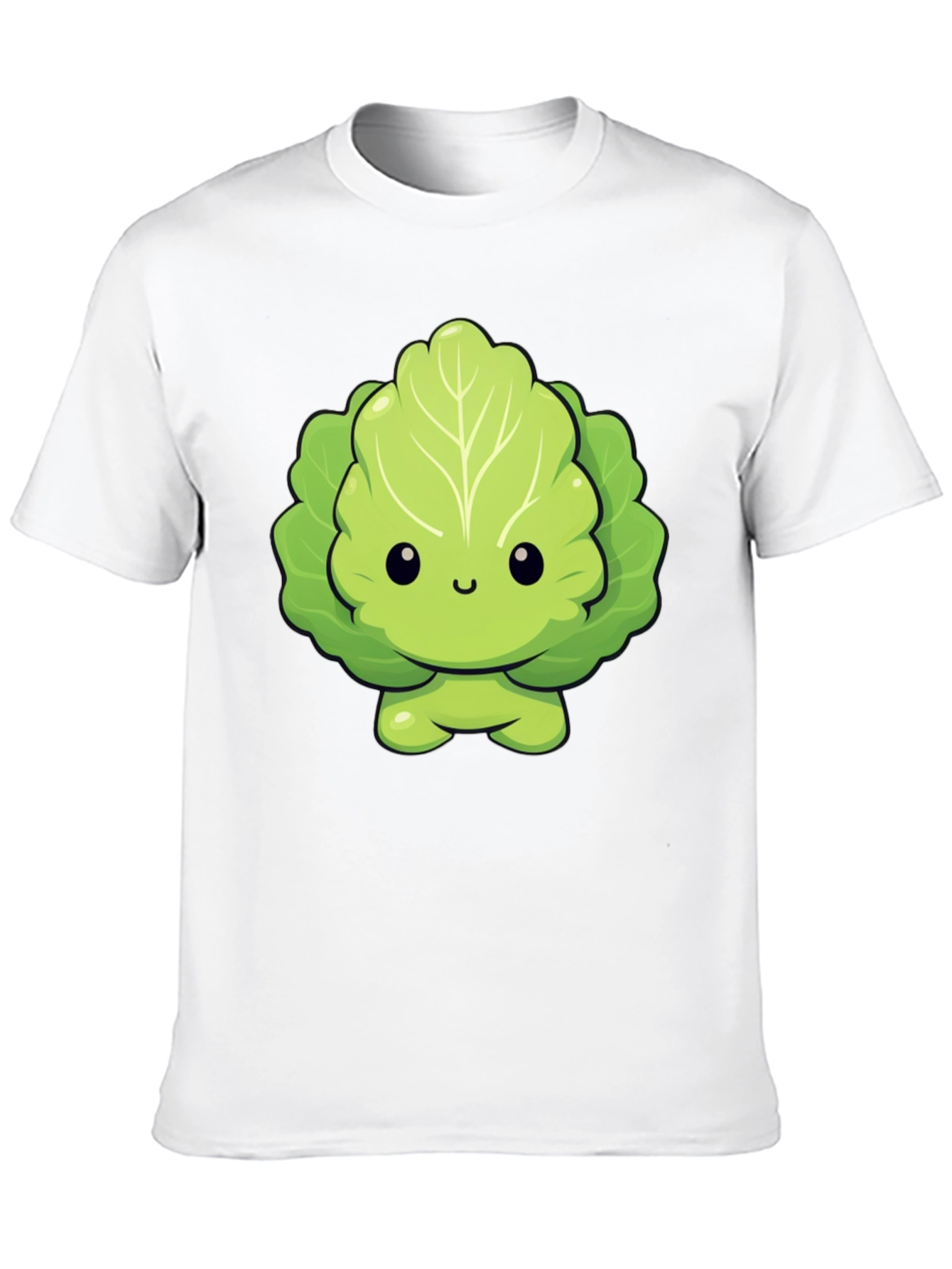 Cute Lettuce Cartoon Graphic T-Shirt