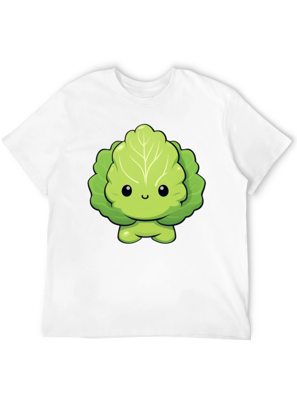 Cute Lettuce Cartoon Graphic T-Shirt
