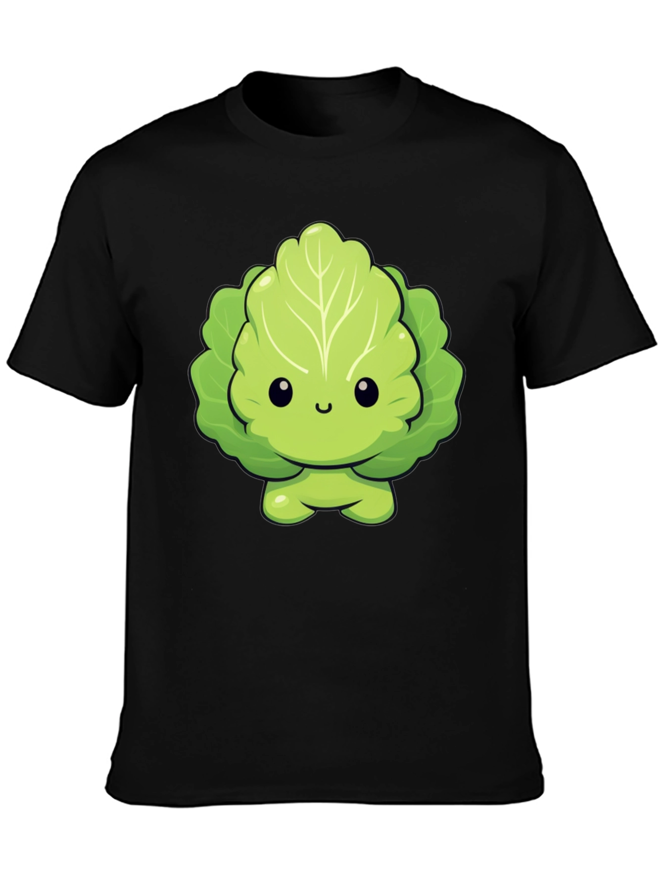 Cute Lettuce Cartoon Graphic T-Shirt