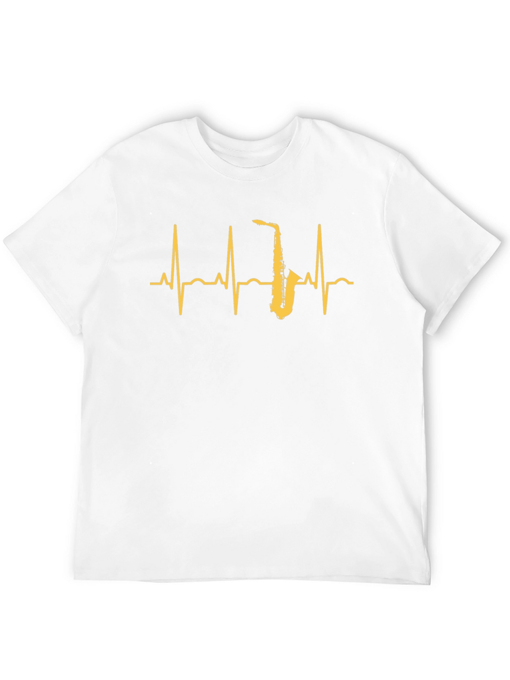 Saxophone Heartbeat T-Shirt - Music Lover Tee