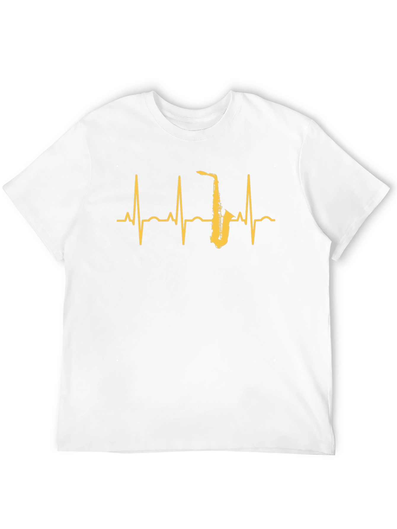 Saxophone Heartbeat T-Shirt - Music Lover Tee