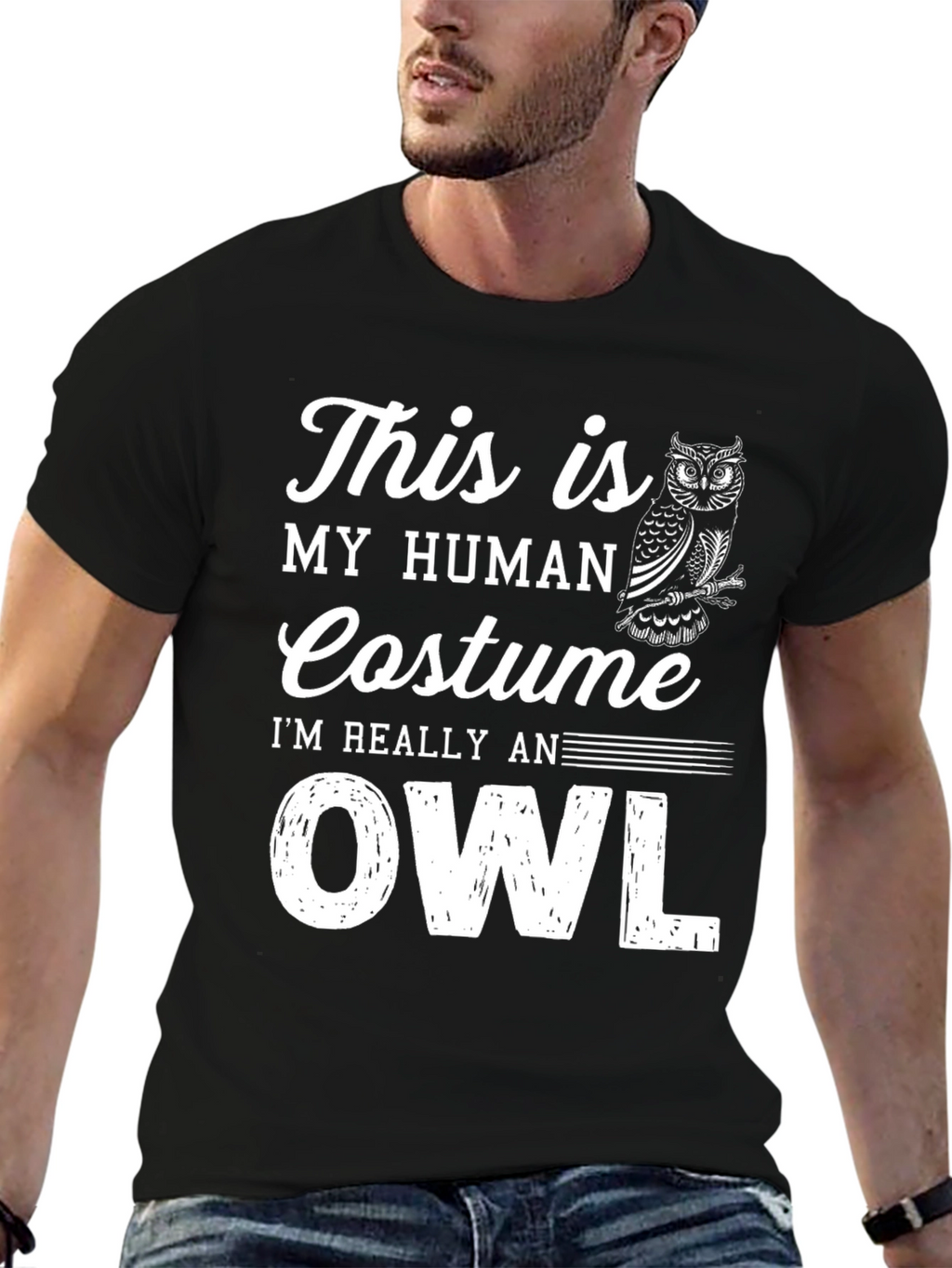 Human Costume Owl T-Shirt