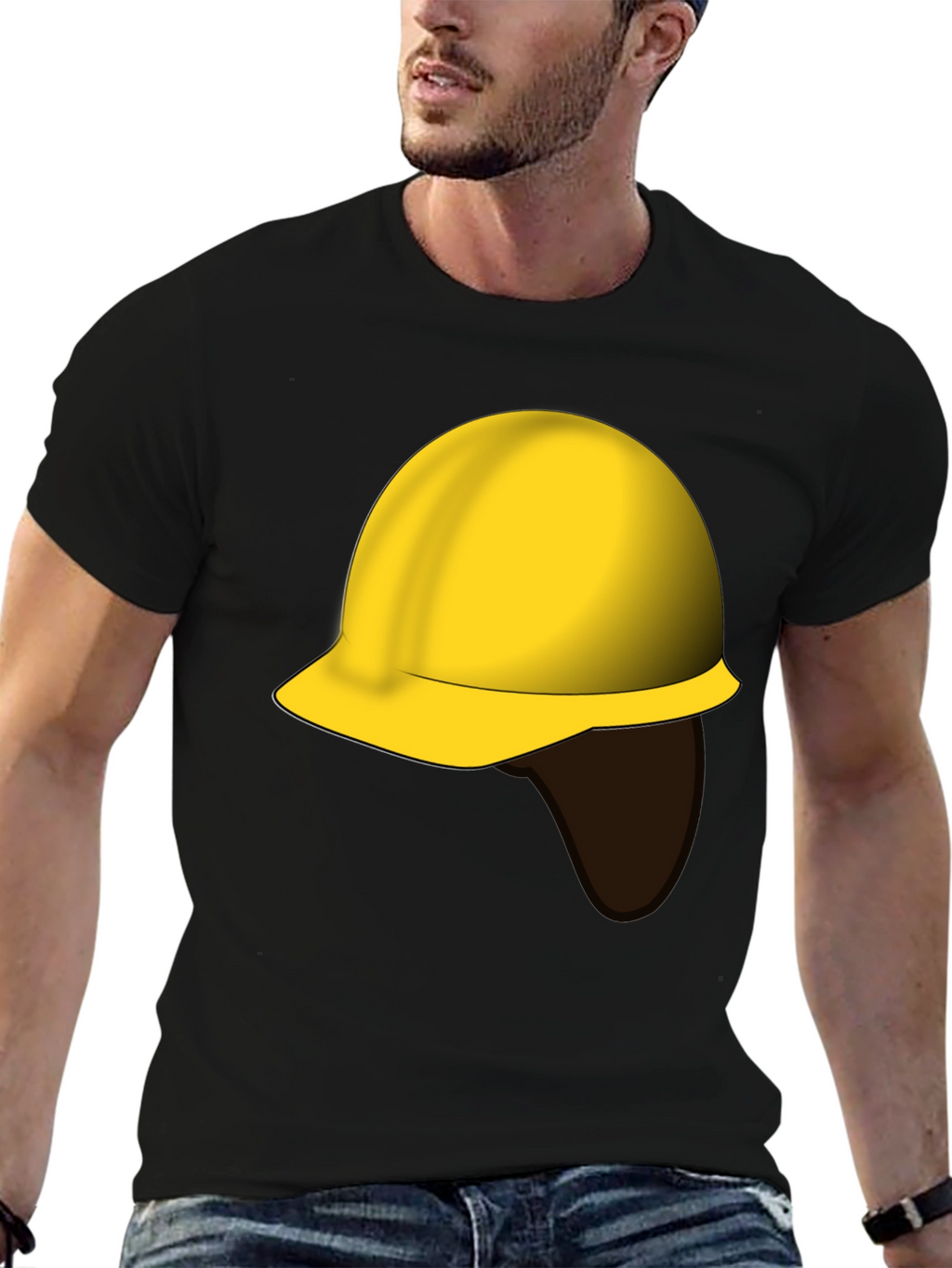 Construction Worker Hard Hat Graphic Tee