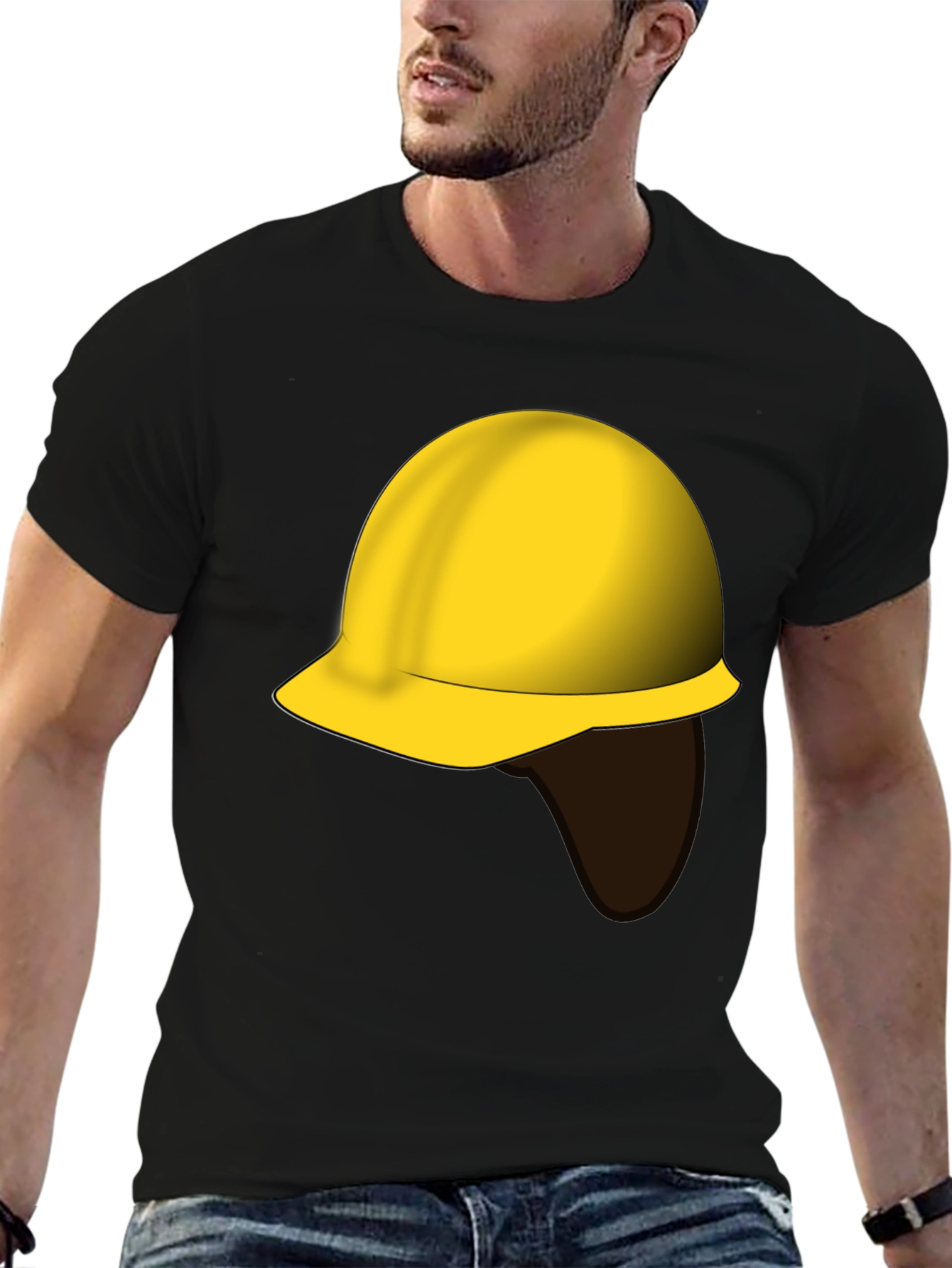 Construction Worker Hard Hat Graphic Tee