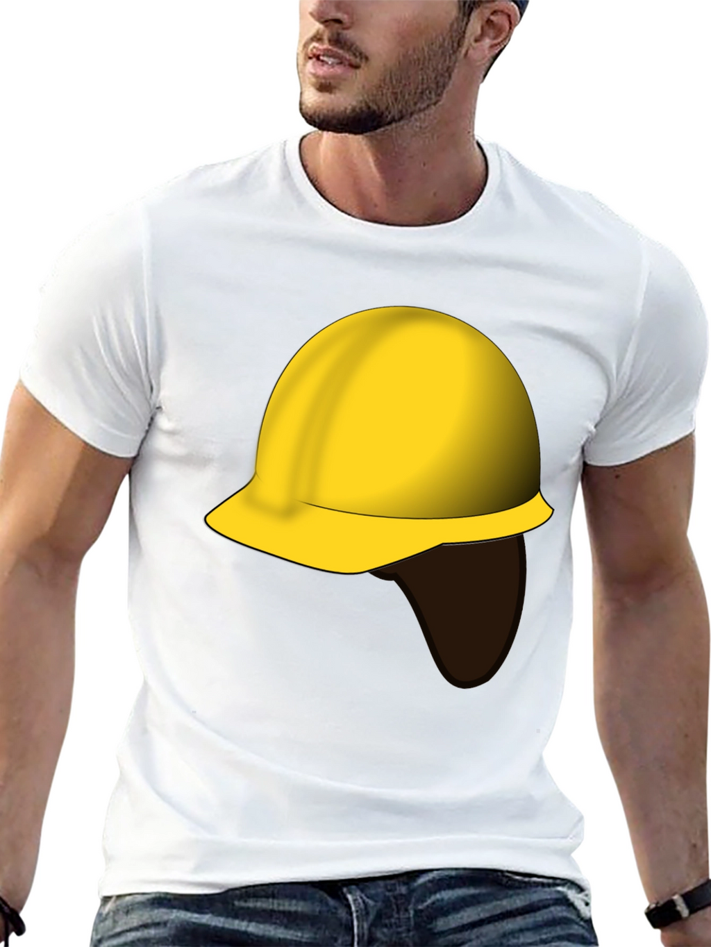 Construction Worker Hard Hat Graphic Tee