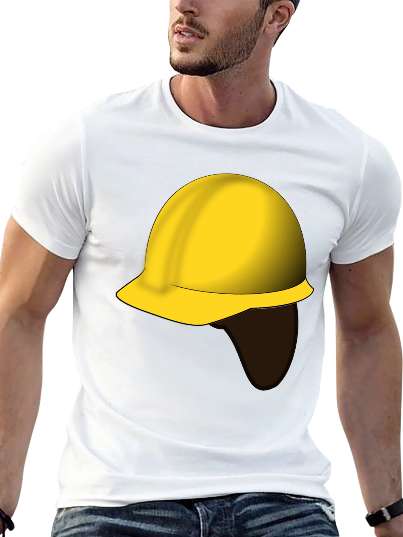 Construction Worker Hard Hat Graphic Tee