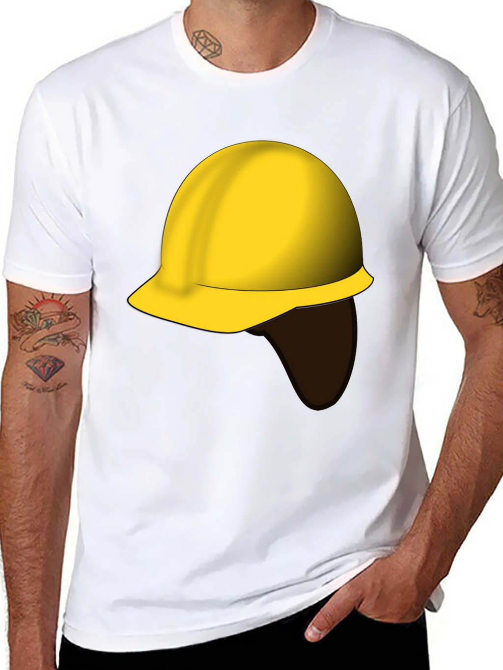 Construction Worker Hard Hat Graphic Tee
