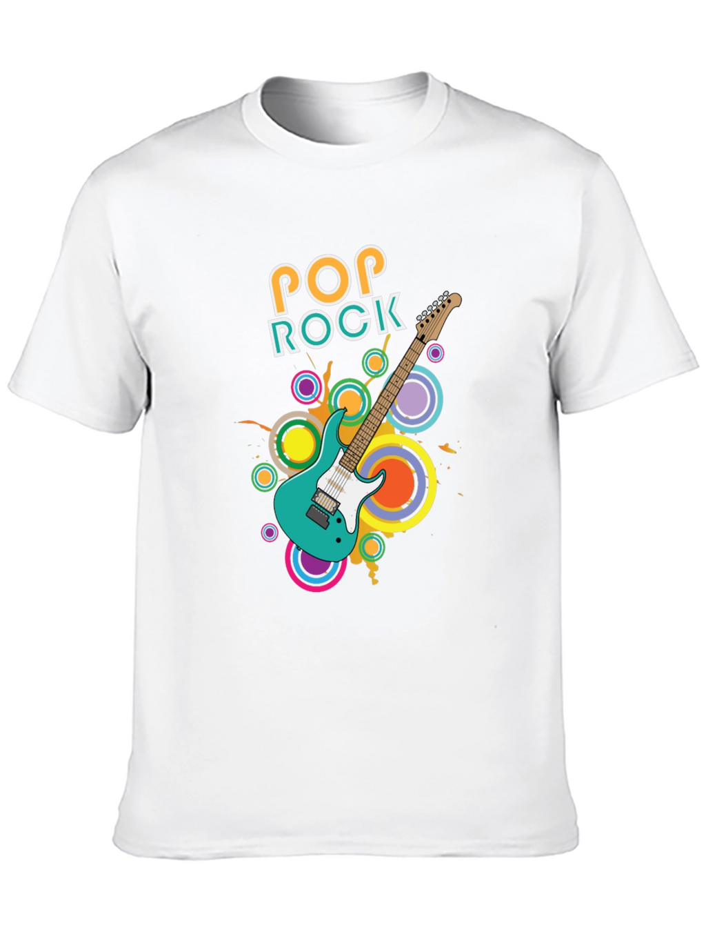 Pop Rock Guitar Graphic T-Shirt - Cool Music Tee