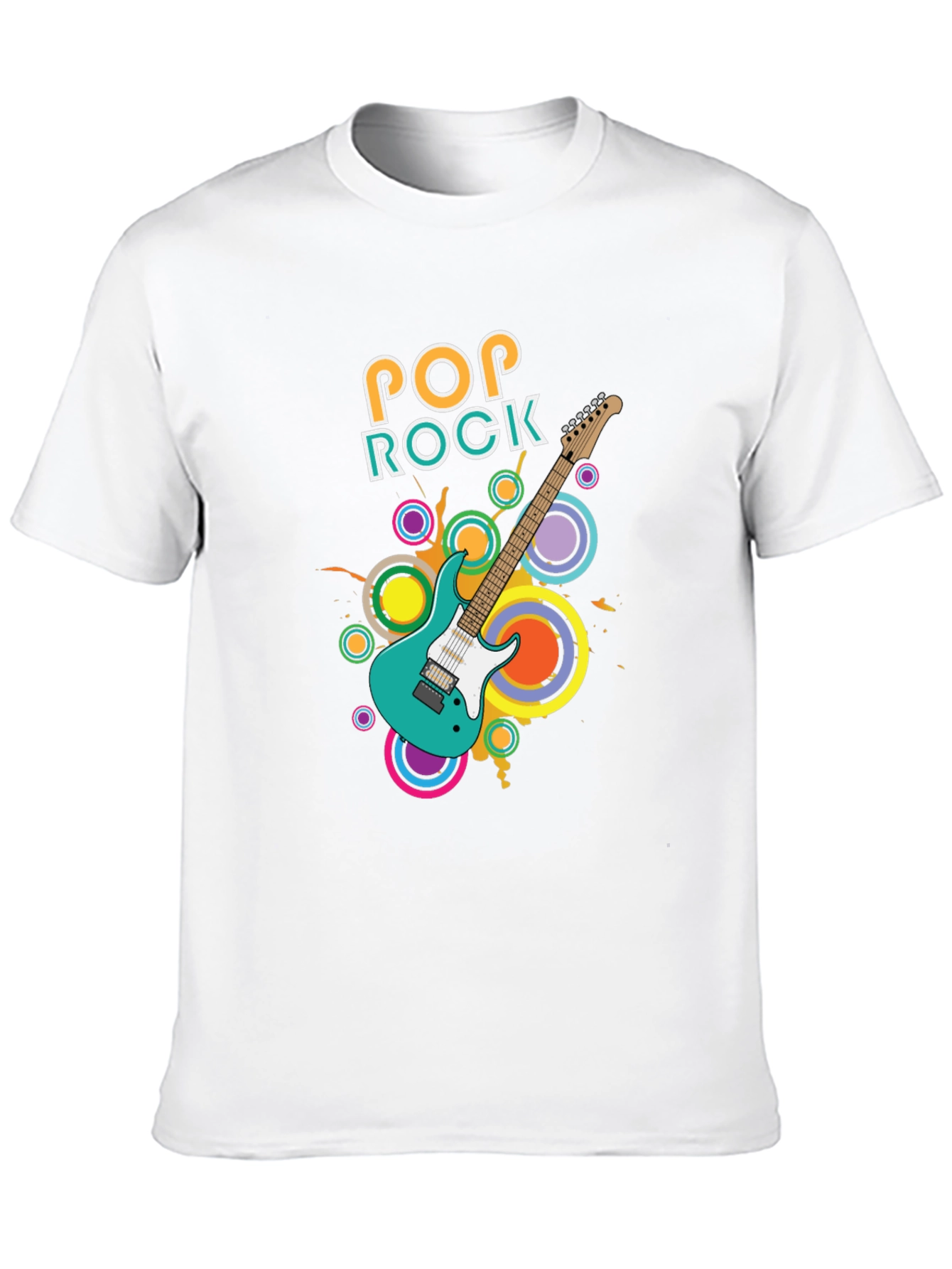 Pop Rock Guitar Graphic T-Shirt - Cool Music Tee