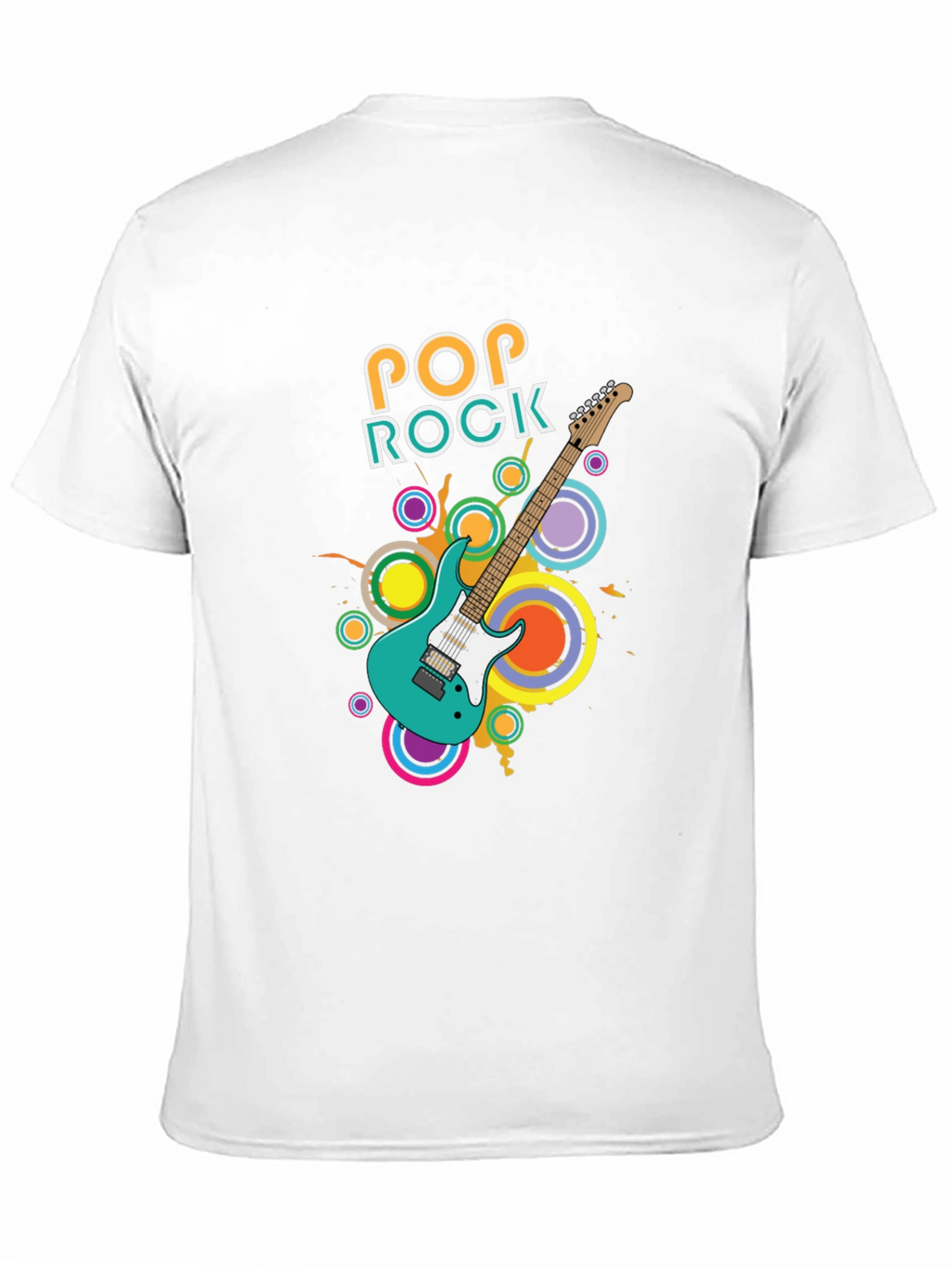 Pop Rock Guitar Graphic T-Shirt - Cool Music Tee